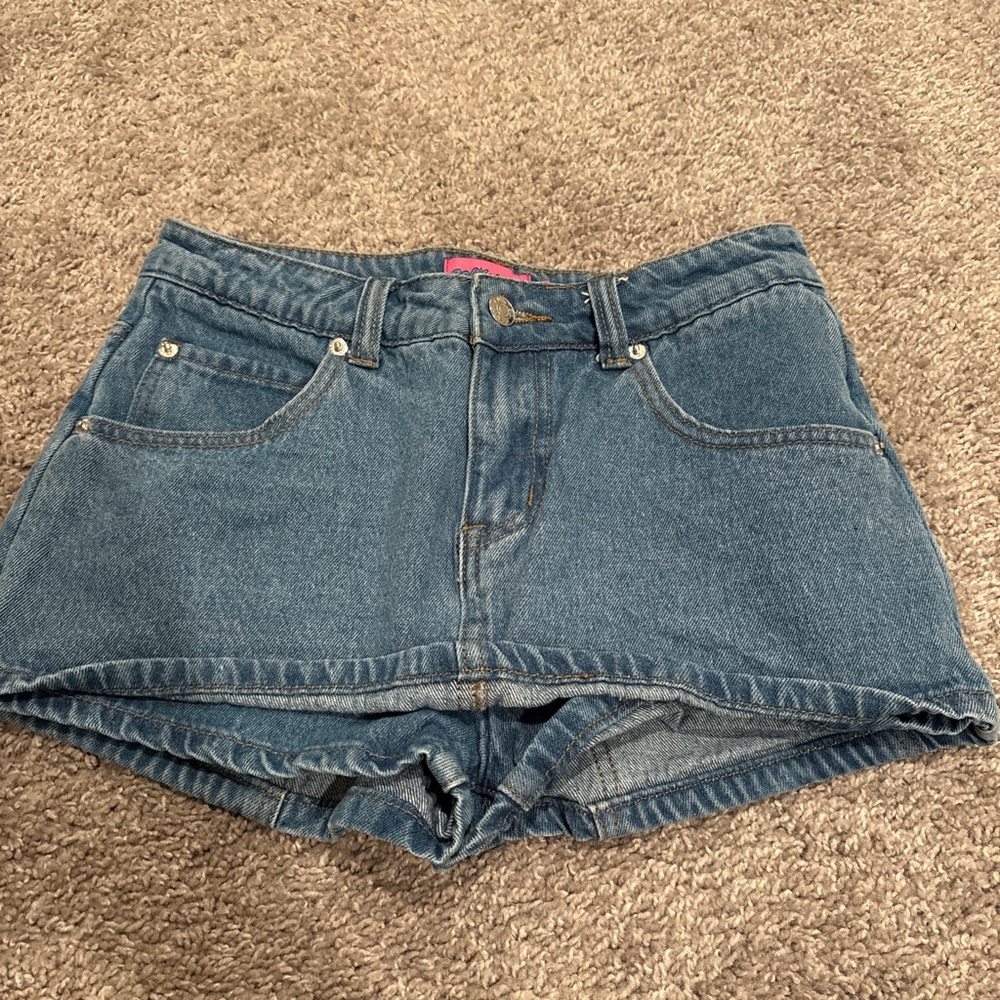 edikted mini denim skirt